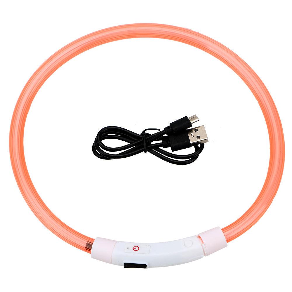 Usb Rechargeable Glow-In-The-Dark Pet Collar