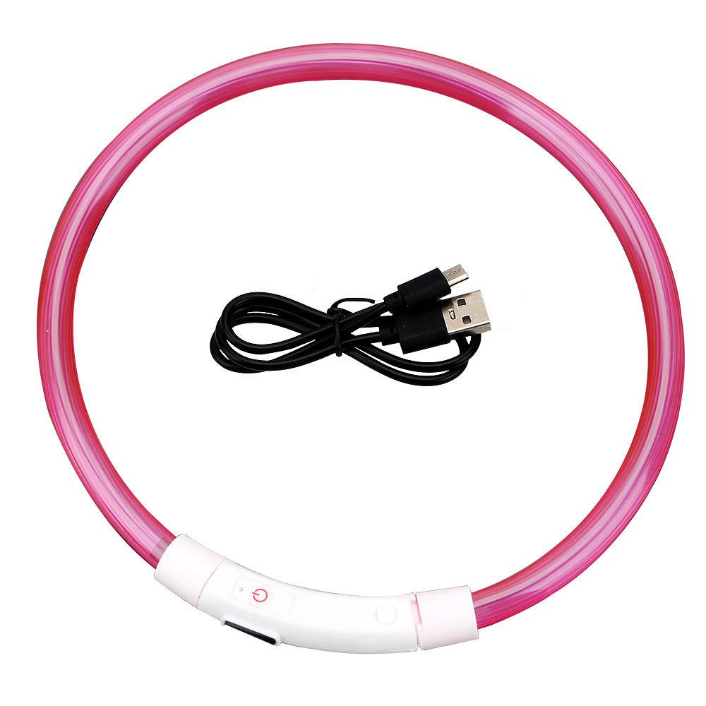 Usb Rechargeable Glow-In-The-Dark Pet Collar