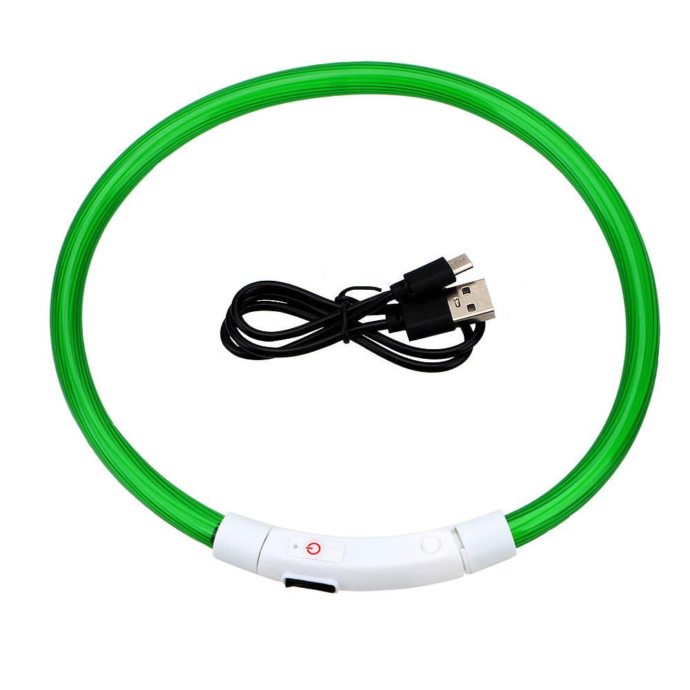 Usb Rechargeable Glow-In-The-Dark Pet Collar