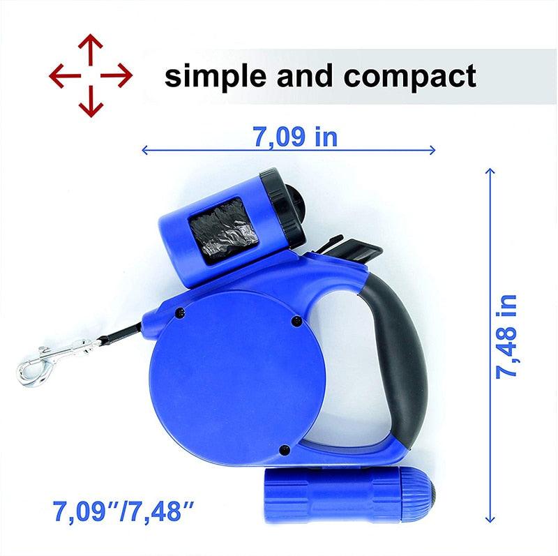 Nightwalk Led Light, Waste Bag Dispenser Retractable Dog Leash