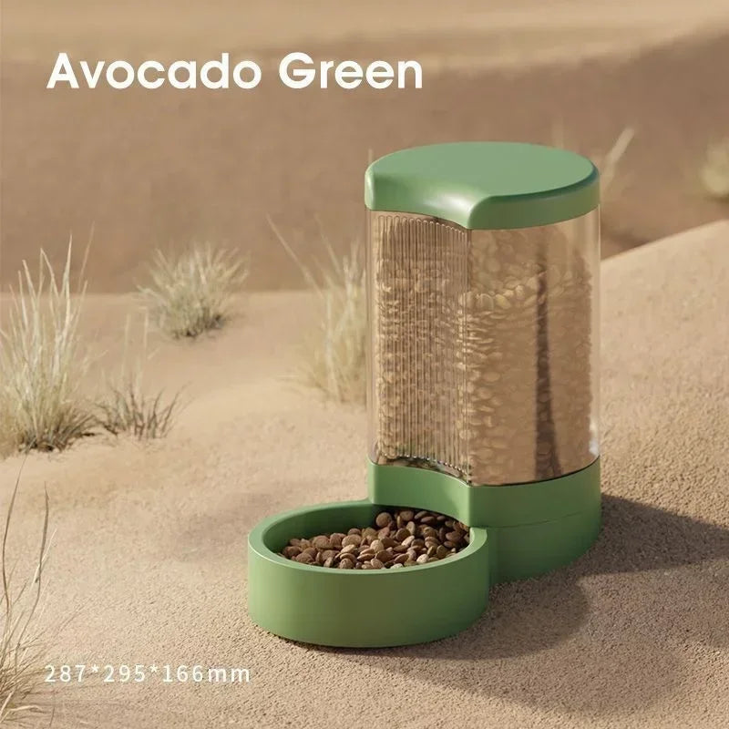4L Large Capacity Automatic Pet Feeder Waterer Combo Cat Dog Bowl Plastic Feeding Dish Household Indoor Pet Feeding Supplies