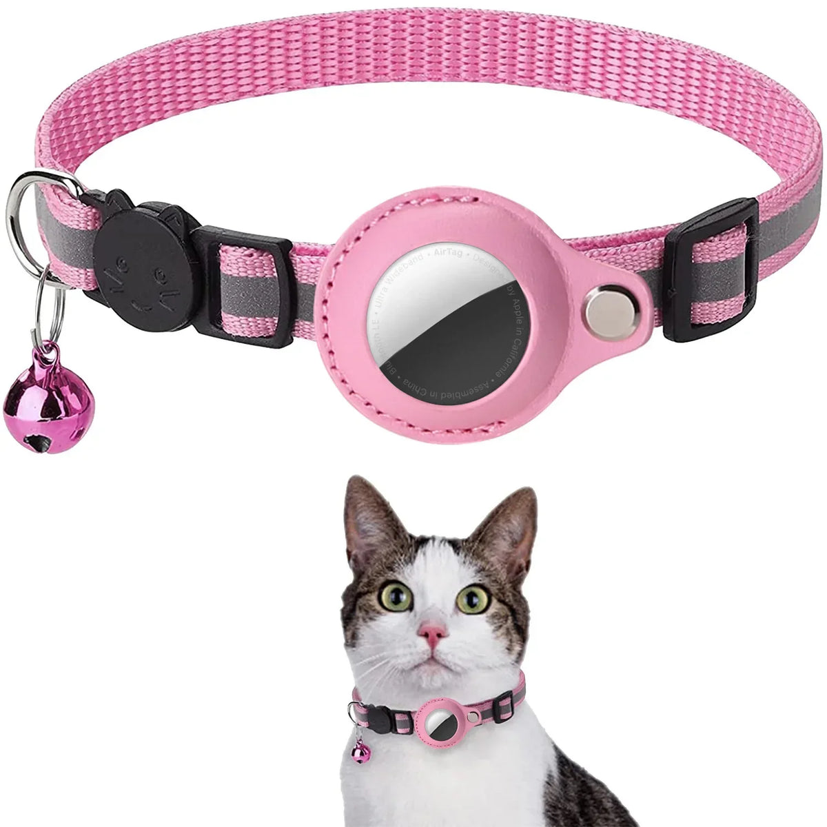 Cat Collar with Detachable AirTag Holder