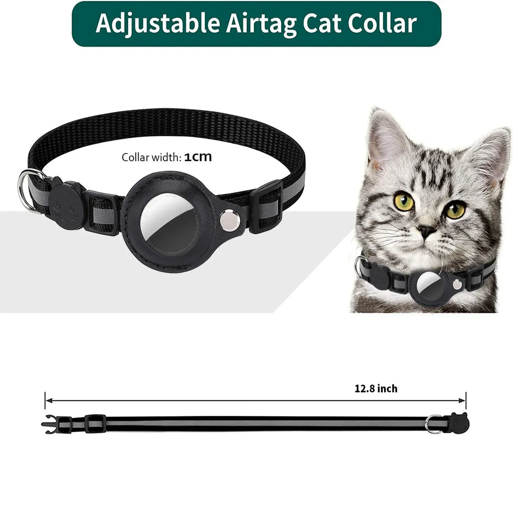 Cat Collar with Detachable AirTag Holder