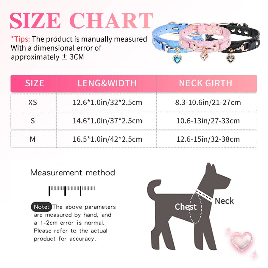 Cat or Small Dog Collar with Heart