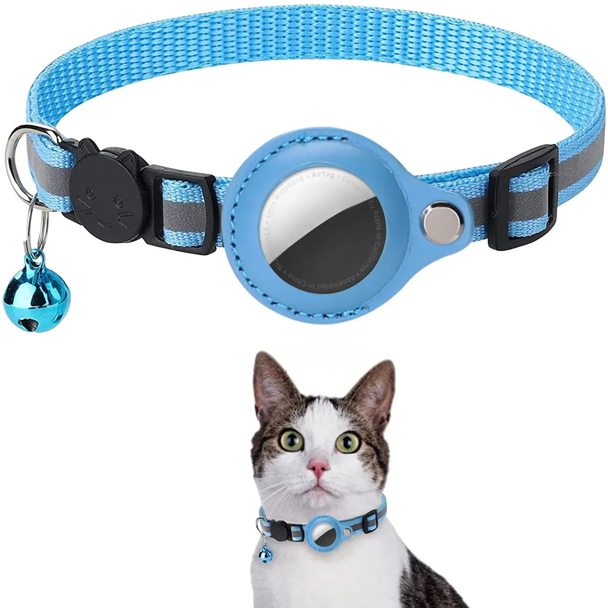 Cat Collar with Detachable AirTag Holder