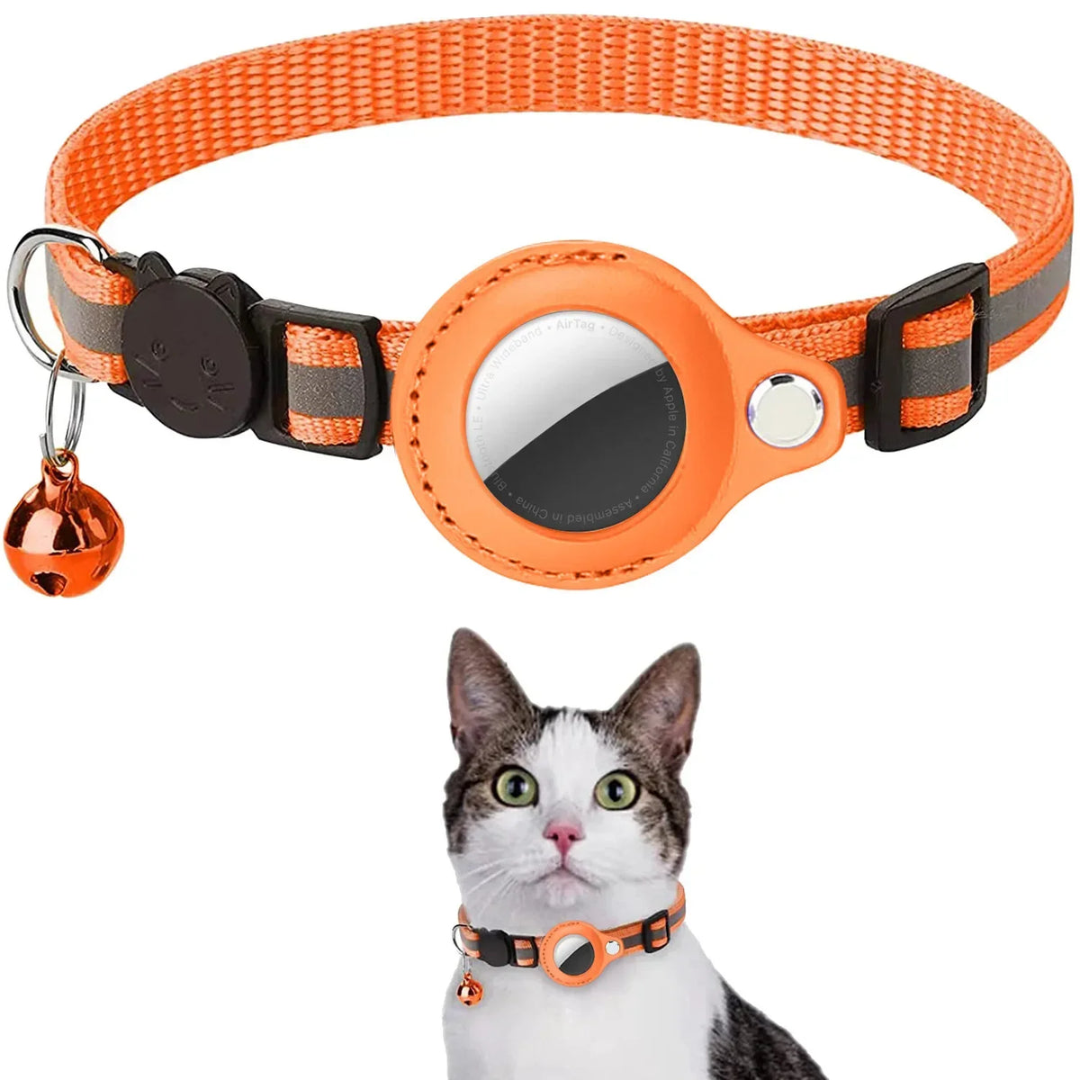 Cat Collar with Detachable AirTag Holder