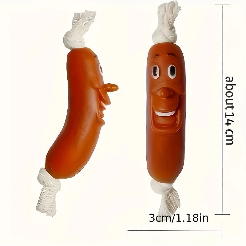 Dog Sausage Chew Toy - Bite-Resistant And Not Easy to Break, Interactive Training Teething Toy, Preferred Material, Dog Chew Toy