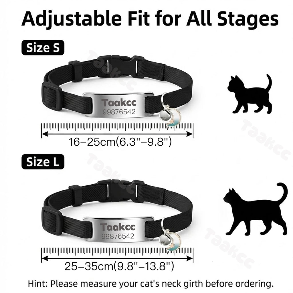 Elastic Cat Collar to get engraved
