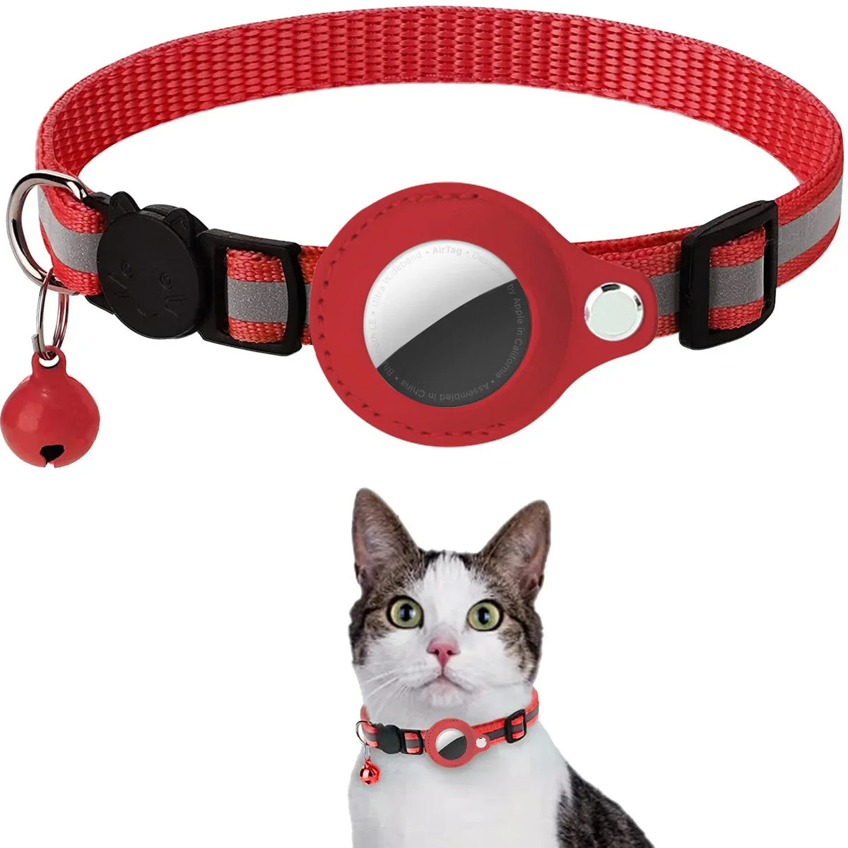 Cat Collar with Detachable AirTag Holder