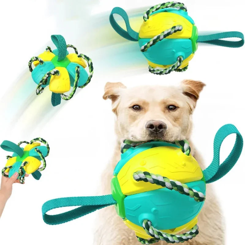 Dog Soccer Ball Interactive Pet Toys Foldable Ball Molar Toy Outdoor Training Ball for Puppy Dog Chew Dog Accessories