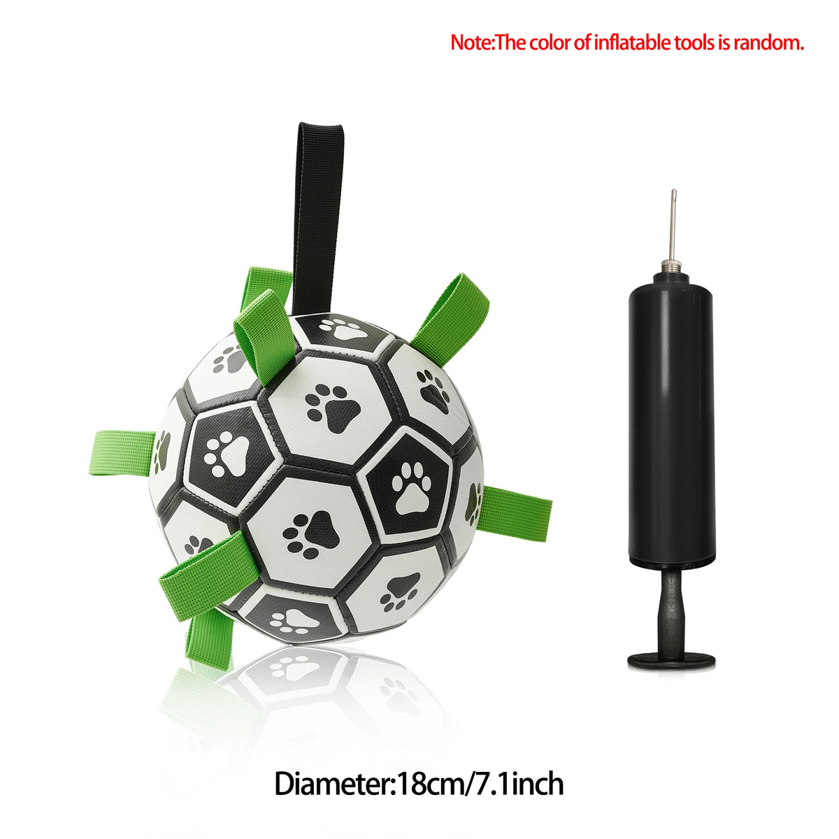 Dog Toys Soccer Ball with Straps, Interactive Dog Toys for Tug of War, Puppy Birthday Gifts, Dog Tug Toy, Dog Water Toy, Durable