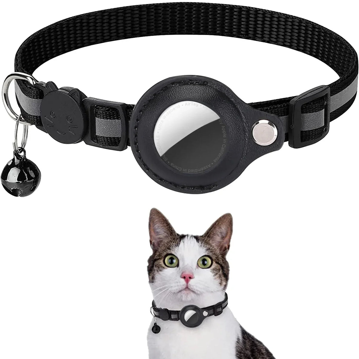 Cat Collar with Detachable AirTag Holder