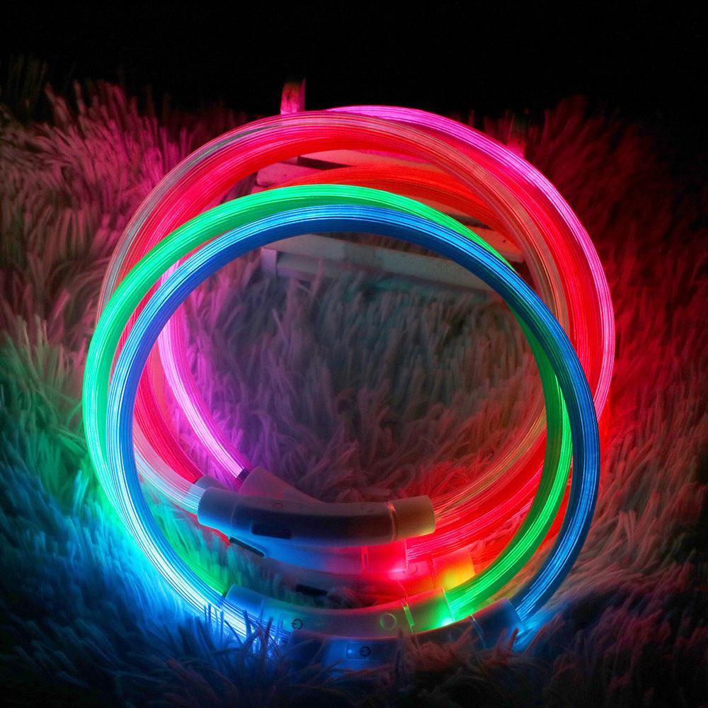 Usb Rechargeable Glow-In-The-Dark Pet Collar